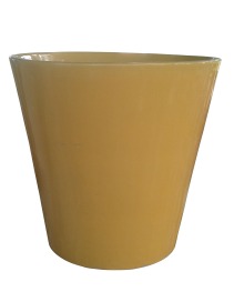Orange Plain Ceramic Pot