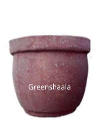 Brown Marble Round Pot